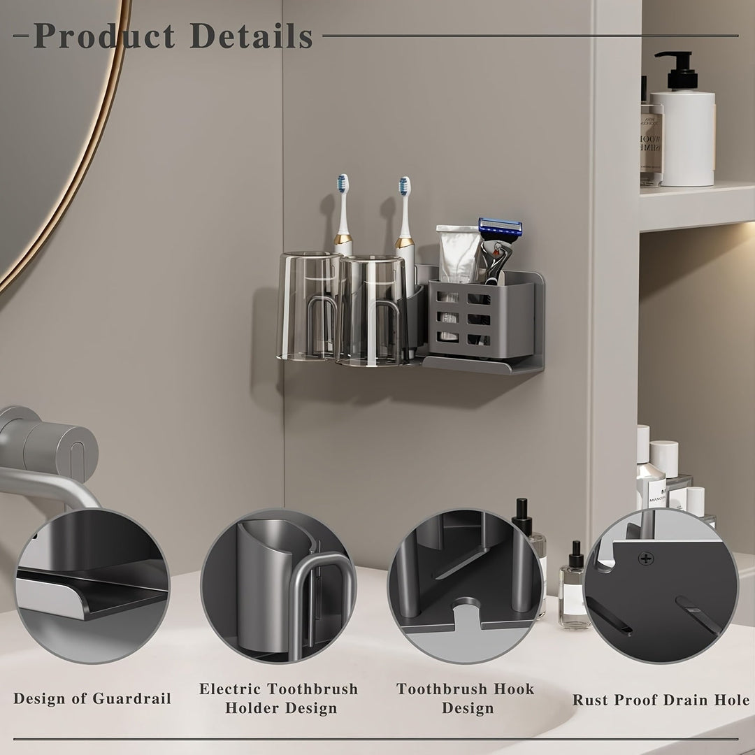 Wall-Mounted Electric Toothbrush Holder – Aluminum